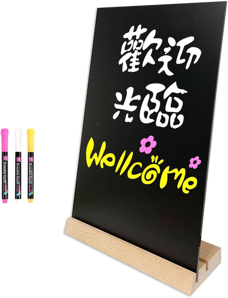 alohana【プロフィールご覧下さい】様ブラック一枚 Amazon | WeColor A4アクリル黒板、ブラックボード、卓上用ミニ黒板